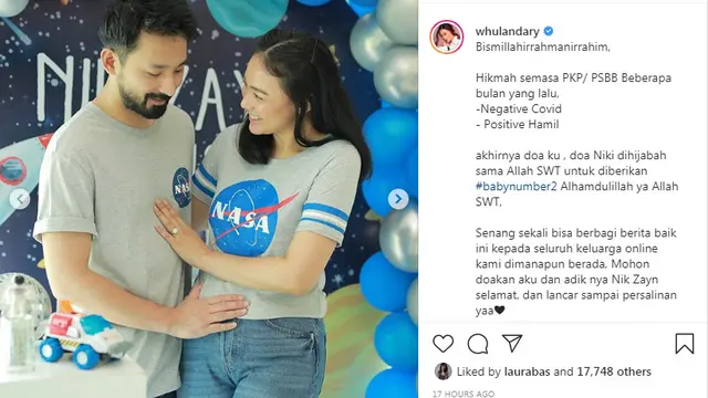 Whulandary Herman umumkan kehamilan anak kedua