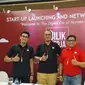 Konferensi pers startup Bilik Kerja. Liputan6.com/Agustinus Mario Damar