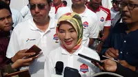 Direktur Utama Pertamina, Nicke Widyawati usai acara Semarak Berkah Enegeri Pertamina, Minggu (11/11/2018) di Malang, jawa Timur