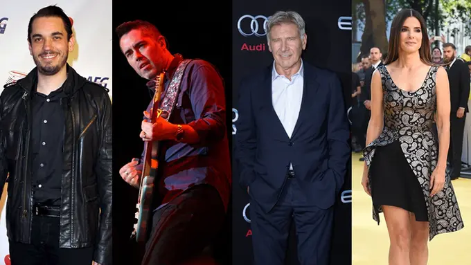 Adam Goldstein, Ed Robertson, Harrison Ford, dan Sandra Bullock