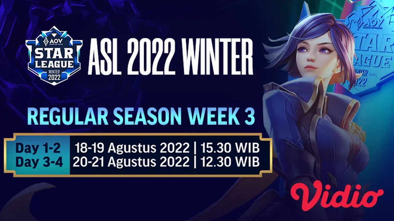 Saksikan Link Live Streaming AOV Star League 2022 Winter 15-21 Agustus di Vidio
