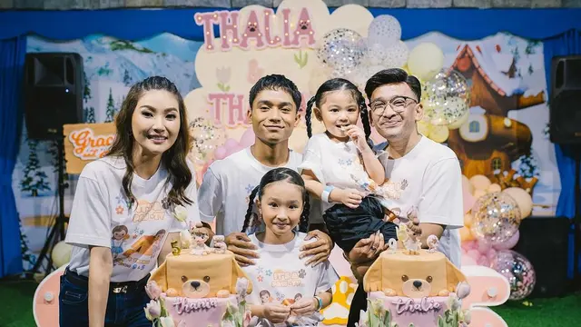8 Momen Perayaan Ulang Tahun Anak Ruben Onsu dan Sarwendah, Formasi Lengkap