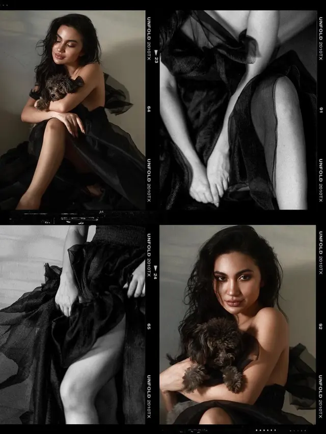6 Pemotretan Terbaru Ariel Tatum Pakai Busana Hitam, Gayanya Jadi Sorotan