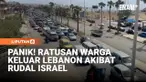 Ratusan warga Lebanon selatan mengungsi akibat meningkatnya ketegangan dengan Israel. Kendaraan yang membawa kasur dan barang pribadi memenuhi jalan menuju wilayah aman.