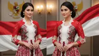 7 Dress Batik Kombinasi Brokat Tema Hari Kemerdekaan 17 Agustus 1945 HUT RI Ke-81, Modis dan Anggun