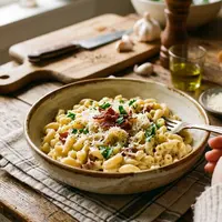 Makaroni Carbonara ala Rumahan (AI Generated)