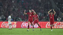Timnas Indonesia merayakan gol Elkan Baggott ke gawang Thailand pada laga final FIFA ASEAN Cup 2026 di SUGBK, Jakarta, Senin (5-10-2026). (Dok. Official FAT Facebook)