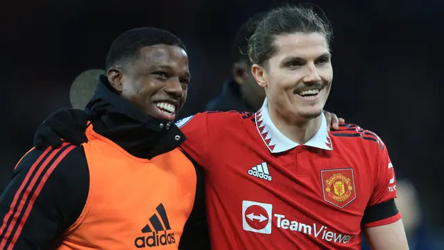 Foto: Aksi Debut Marcel Sabitzer Bareng MU, Bantu Setan Merah Kantongi Tiga Poin dengan 10 Pemain di Liga Inggris