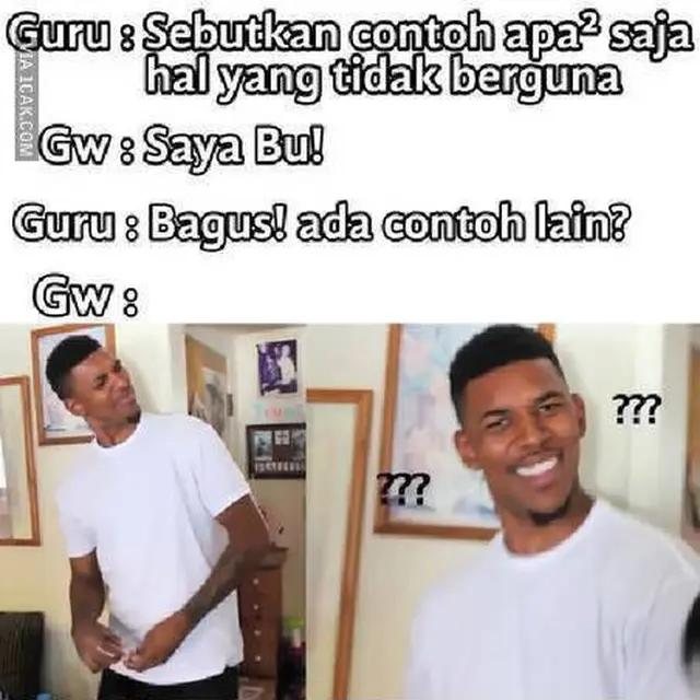 6 Meme Momen Tanya Jawab Soal dengan Guru di Kelas Ini Bikin Ngakak