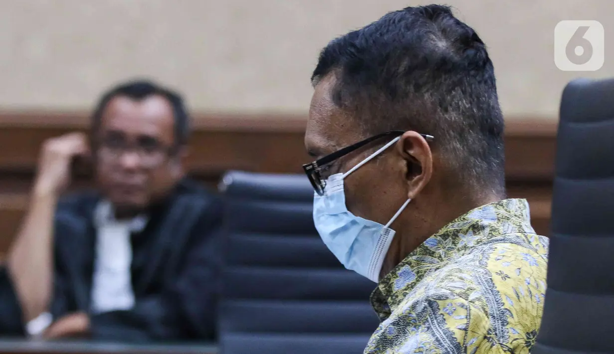 Diketahui sebelumnya Angin Prayitno Aji menjalani sidang lanjutan dengan agenda pemeriksaan terdakwa pada Selasa (6/6/2023). (Liputan6.com/Herman Zakharia)