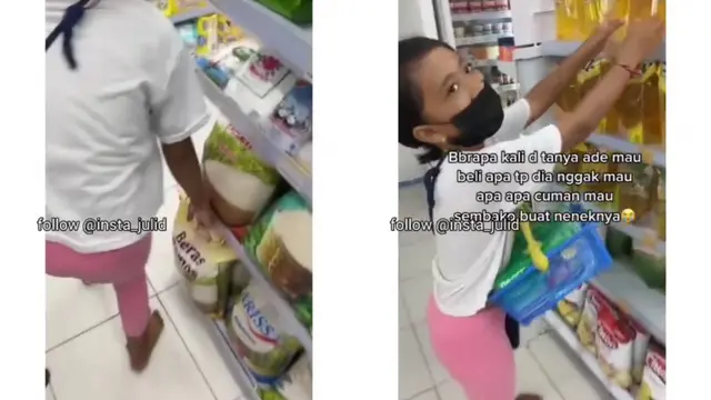 Kisah Haru, Seorang Anak Perempuan Ditawari Beli Jajan di Minimarket, Tetap Pikirkan Kebutuhan Sang Nenek