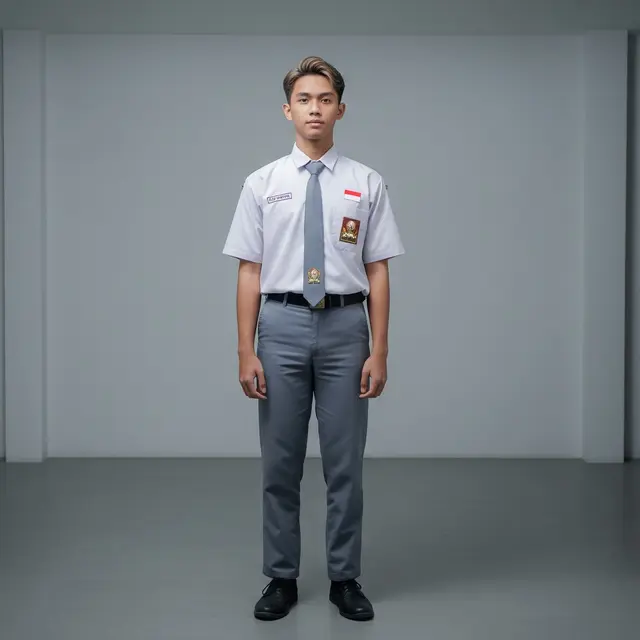 Model Rambut Pria Pendek Rapi Anak Sekolah/ Gemini AI