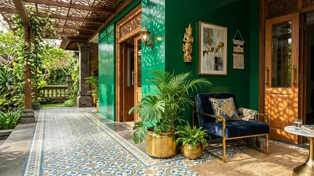 Emerald Green (Hijau Zamrud). AI