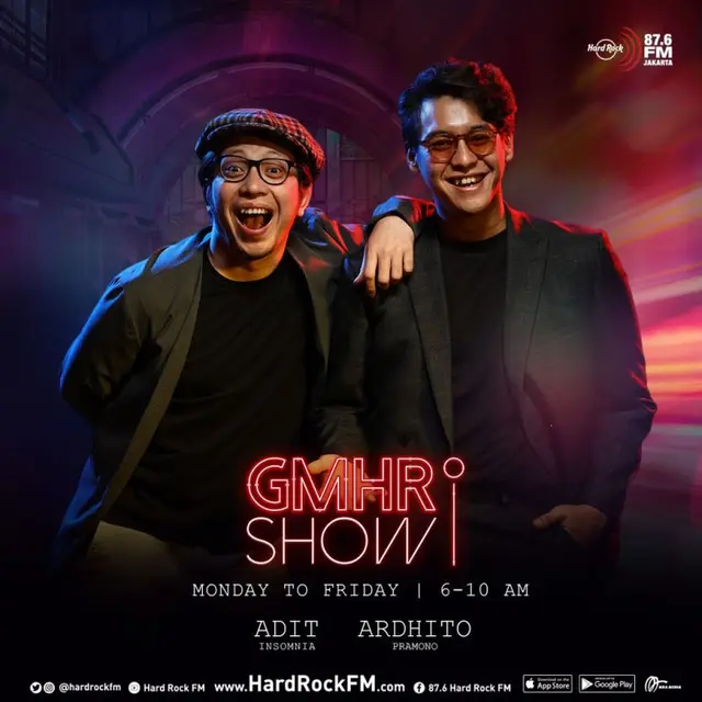 Ardhito Pramono dan Adit Insomnia Siaran di Hard Rock FM