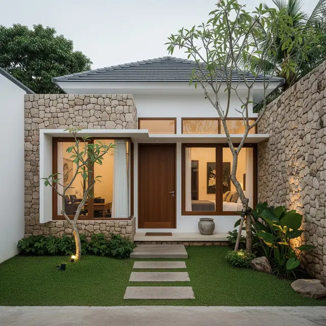 9 Desain Rumah Sederhana tapi Mewah Menggunakan Batu Alam, Tampilan Elegan