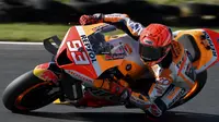 Aksi Marc Marquez di MotoGP Australia (AFP)