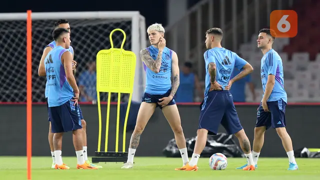 Latihan Resmi Timnas Argentina Jelang Laga FIFA Matchday Melawan Timnas Indonesia