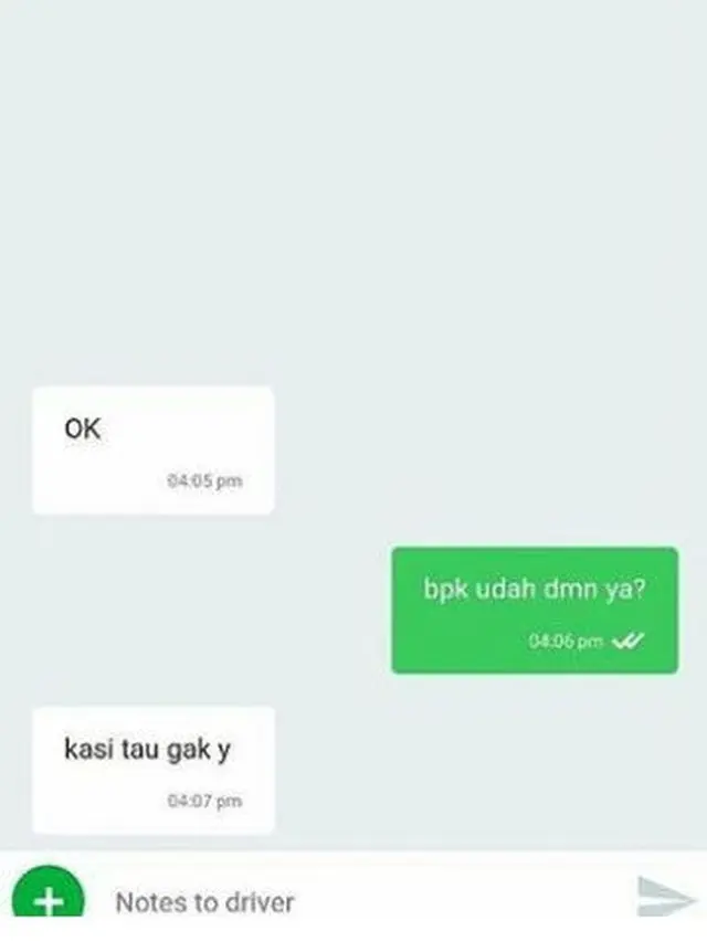 Chat Akrabnya Driver Ojek Online dan Pelanggan Ini Bikin Cengar-cengir