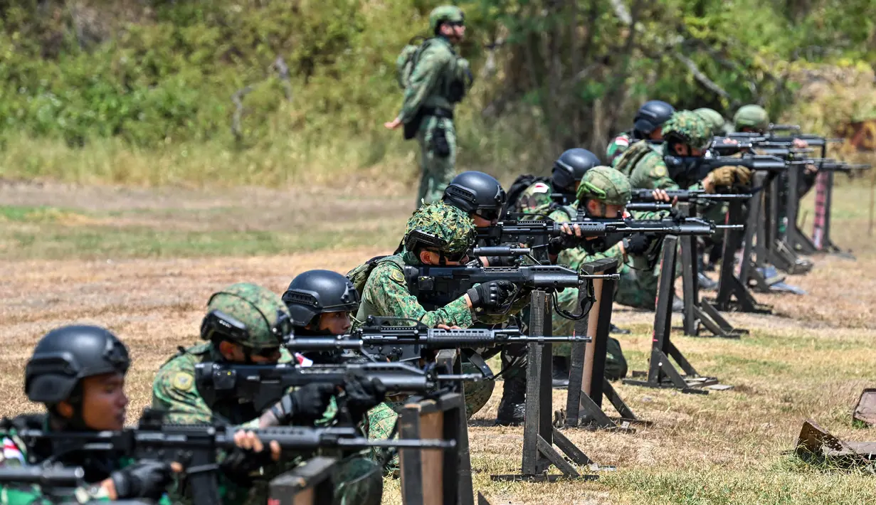 Latihan Super Garuda Shield kali pertama digelar pada tahun 2007. (JUNI KRISWANTO/AFP)