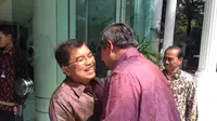 Wapres Jusuf Kalla menerima kunjungan Presiden ke 6 RI Susilo Bambang Yudhoyono (Liputan6.com/ Silvanus Alvin)