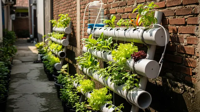 Kebun Sayur Mini di Lahan Sempit dengan Penyiraman Otomatis Tanpa Listrik