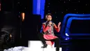 Dalam babak ini, Arin kontestan asal Cirebon harus tersenggol dari D'Academy 3. (Adrian Putra/Bintang.com)