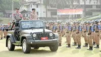 Rektor IPDN, Dr. Drs. Hadi Prabowo, M.M pada saat memimpin upacara pembukaan pendidikan dasar mental dan disiplin praja (Diksarmendispra). (Ist)
&nbsp;