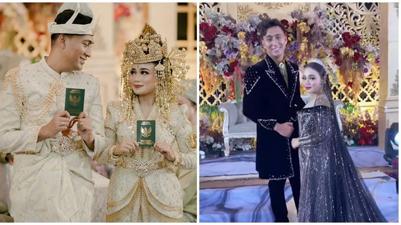 6 Potret Pernikahan Aulia DA dan Cahu, Akad Nikah Hingga Resepsi Digelar Mewah