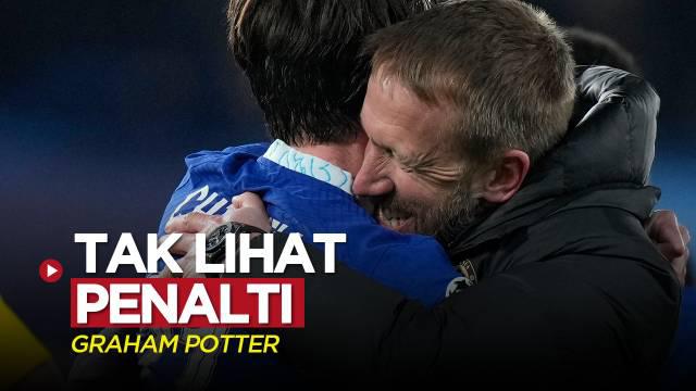 Berita video Pelatih Chelsea, Graham Potter, mengaku tidak melihat penalti Kai Havertz yang menentukan mereka menyingkirkan Borussia Dortmund dari Liga Champions 2022/2023.