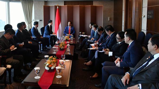 Presiden Jokowi bertemu dengan pengusaha di Korea Selatan. (Biro Pers Kepresidenan)