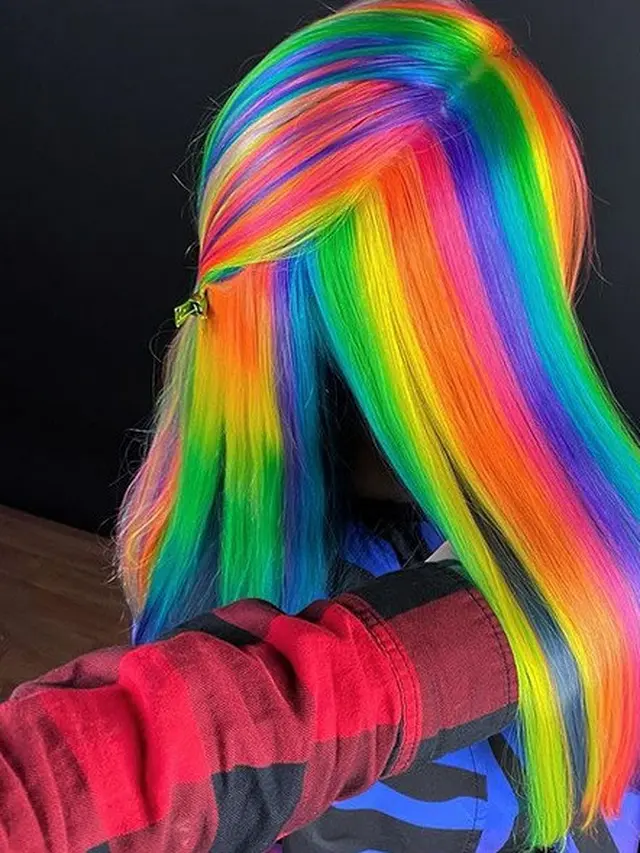 rambut pelangi