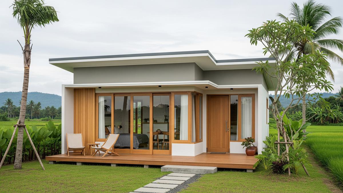 7 Model Rumah Mungil Tapi Mewah dengan Atap Datar 2025 yang Nyaman untuk Tinggal di Desa