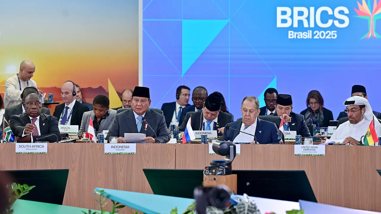 Presiden Prabowo Subianto menghadiri KTT BRICS 2025 di Rio de Janeiro, Brasil, Minggu, 6 Juli 2025.