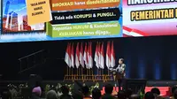 Presiden Jokowi saat memberikan sambutan dalam Rakornas Indonesia Maju Pemerintah Pusat dan Forum Komunikasi Pemerintah Daerah (Forkopimda) 2019, di Sentul Rabu (13/11/2019). Dok  Biro Pers Sekretariat Presiden