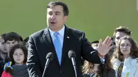 Mantan Presiden Georgia periode 2004-2007 dan periode 2008-2013, Mikheil Saakashvili. (AFP)