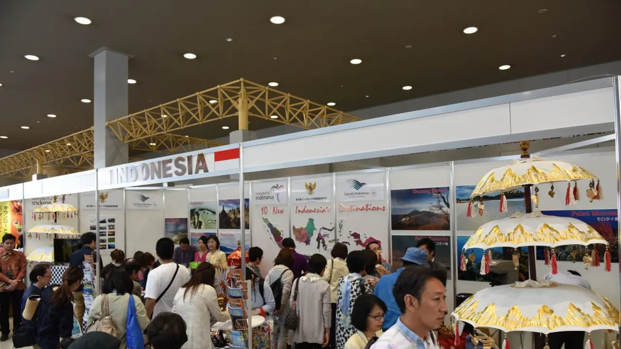 Pameran wisata Indonesia di Kansai. (Dokumentasi KBRI Osaka)