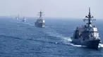 Kapal perang dari berbagai negara mengikuti latihan multinasional AMAN-23 di Laut Arab dekat Karachi, Pakistan, 13 Februari 2023. Kapal perang lebih dari 50 negara termasuk Amerika Serikat, China, Jepang, dan Indonesia berpartisipasi dalam latihan multinasional lima hari yang diselenggarakan oleh Angkatan Laut Pakistan di Laut Arab untuk meningkatkan kerja sama dalam menjaga keamanan laut dari perompak, teroris, dan penyelundup. (AP Photo/Fareed Khan)