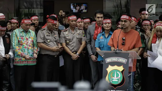 Sejumlah Artis dan Produser Deklarasikan Antinarkoba di Polres Jakarta Selatan