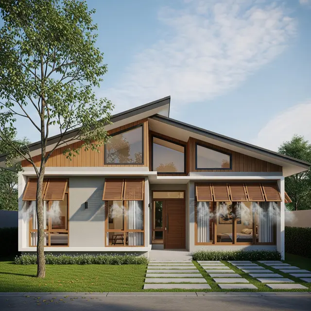 Model Rumah 1 Lantai Tipe 45 Tapi Tetap Nyaman untuk 5 Orang/Gemini AI
