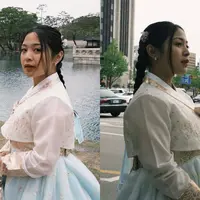 Intip pesona lain Bernadya Ribka yang anggun berbalut hanbok (@bernadyaribka)