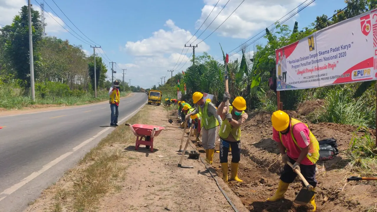 BBPJN Sumsel Gandeng Ribuan Korban PHK Bangun Revitalisasi Drainase