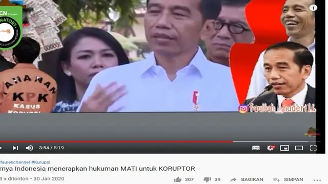 Gambar Tangkapan Layar Video Tentang Hukuman Mati Bagi Koruptor