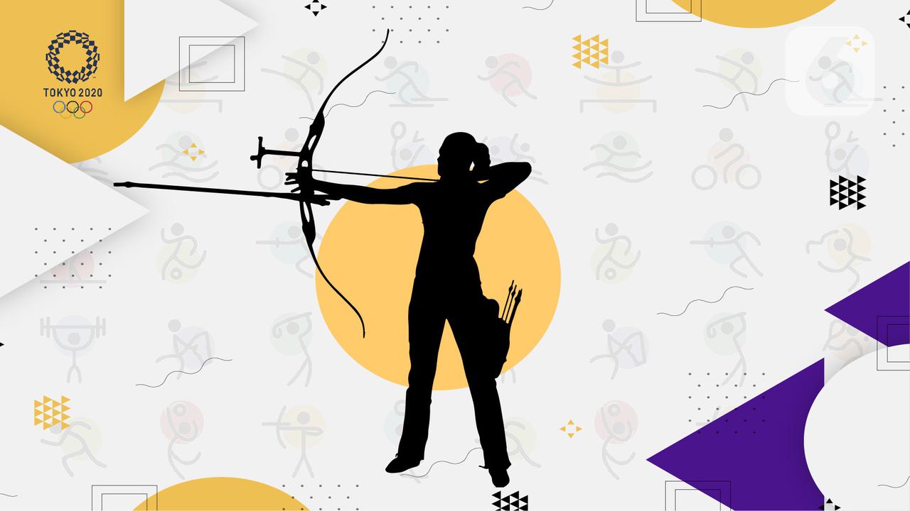 Ilustrasi Panahan Olimpiade Tokyo 2020
