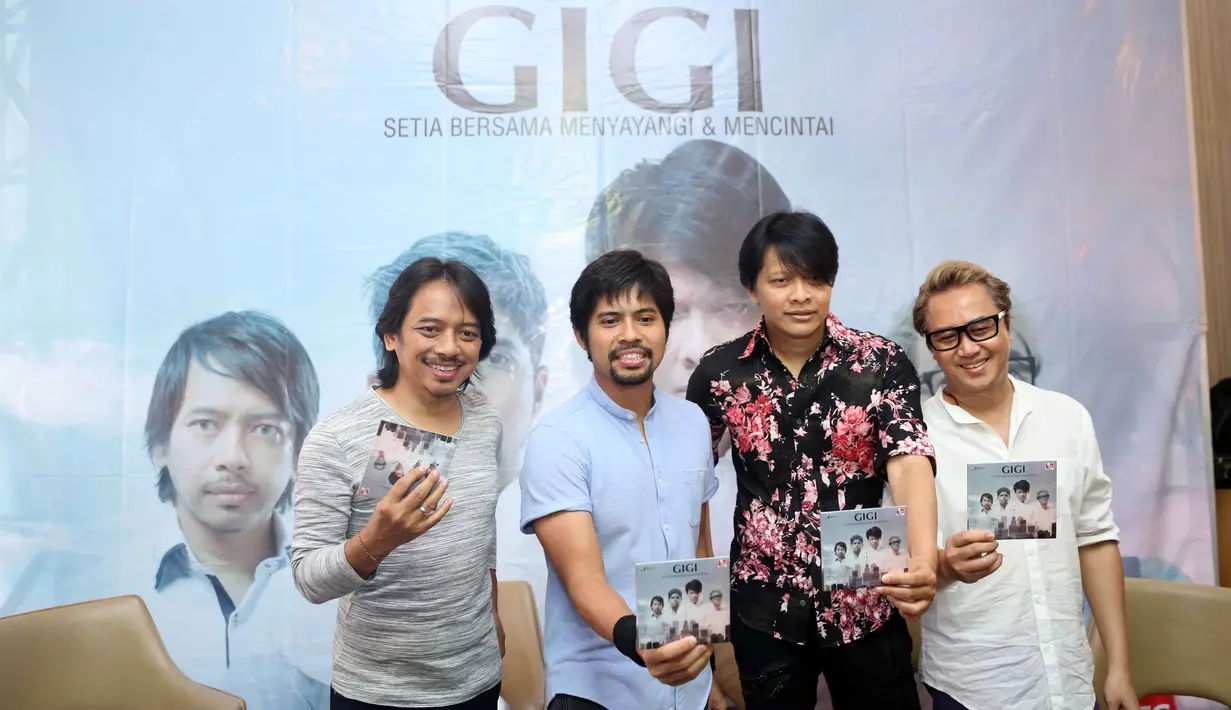 Menjelang datangnya bulan suci Ramadan, band Gigi kembali meluncurkan album religi. Grup yang telah malang melintang di industri musik Tanah Air itu meluncurkan album yang mengangkat hubungan manusia dengan Sang Pencipta. (Nurwahyunan/Bintang.com)