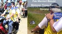Pakai Motor Bebek, Menteri Basuki Tinjau Banjir di Jepara Jadi Sorotan. ©2023 Merdeka.com