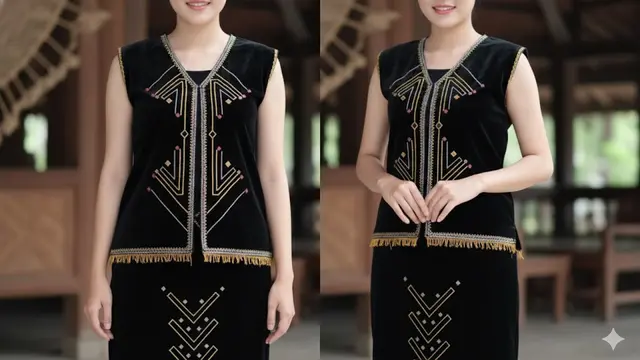 Baju Ta'a motif sederhana (Gemini AI)