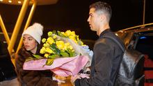 Cristiano Ronaldo dan kekasihnya Georgina Rodriguez. (Jorge Ferrari / Al Nassr Football Club / AFP)