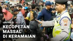 Pencopetan massal mewarnai kemeriahan Festival Gunungan Hasil Bumi. Saat pengunjung berebut gunungan, mereka justru jadi sasaran empuk copet.