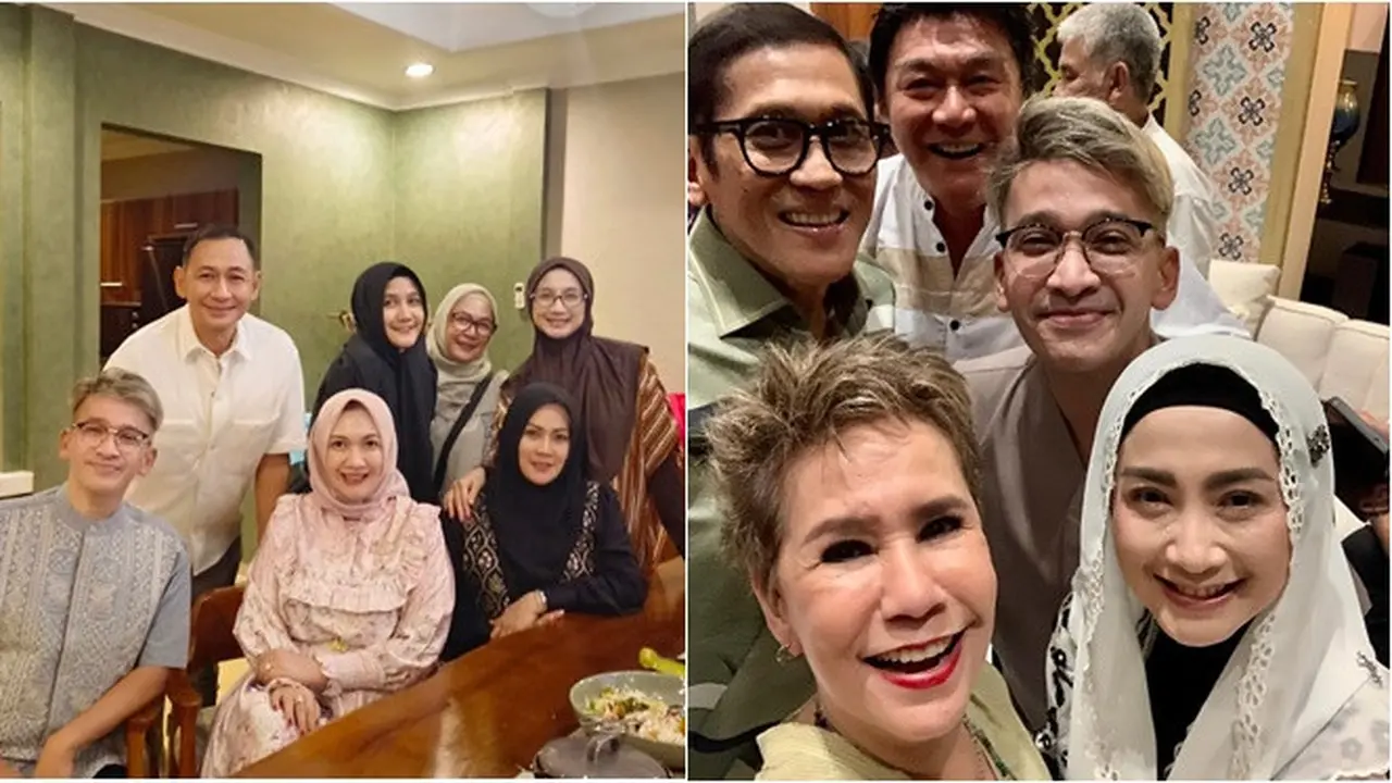 6 Potret Desy Ratnasari Halalbihalal Bareng Artis Lawas, Ruben Onsu Ikut Hadir