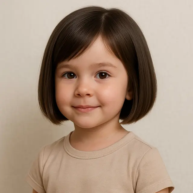 Model Rambut Bob A-Line Anak Perempuan